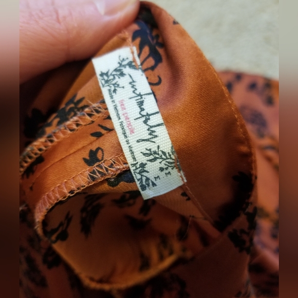 Free People Goddess Sleep Shirt Oversized Button Down Flowy Top Size M Clay - Picture 8 of 13